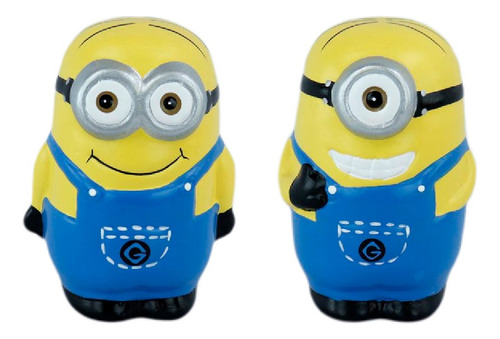 Kit Cofre Cofrinho Minions Enfeites Decorativo Ceramica