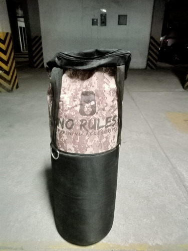 Tula De Boxeo No Rules En Tela, No Rules Aserrín,+ Guantes 