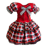 Vestido Festa Junina Roupa Infantil São João Luxo Menina