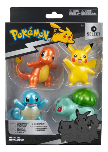 Pokemon Set 4 Figuras De Batalla Charmader Pikachu Y Más