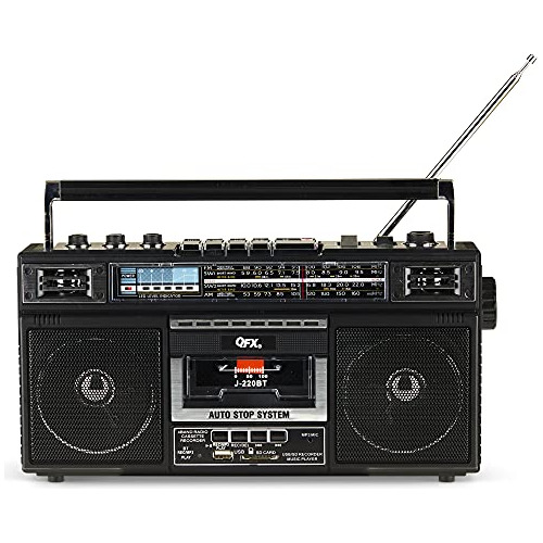 Qfx J-220bt Rerun X Reproductor De Cassette Boombox Con Radi