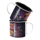 Taza Enlozada Lechera Minecraft Videojuego Infierno Dungeons