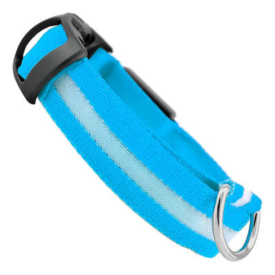 Collar Luz Led Perro Gato Mascota Luminoso Colores Ajustable Color Aqua Tamaño Del Collar Xl