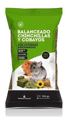 Alimento Balanceado Chinchilla Cobayos Premium 750gr 