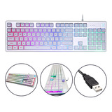 Teclado Gamer Rgb Usb Led Prata Hp K500f - Magic Keyboard