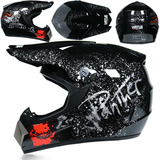 Casco Motocross Negro Mate Certificado Dot Atv