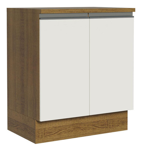 Mueble De Cocina Madesa Glamy 70cm 2 Puertas Color Marrón/blanco