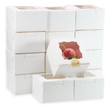 Pqzkldp 15 Cajas De Regalo Blancas De 4 X 4 X 2.5 Pulgadas, 