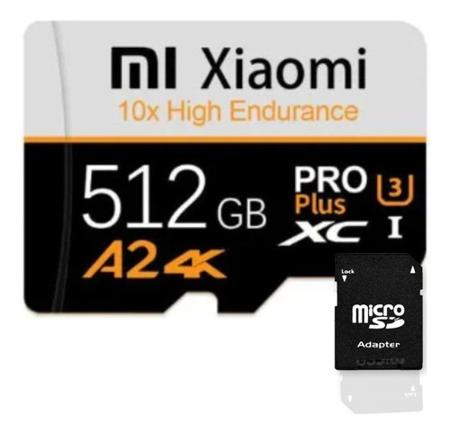 Cartão De Memoria Sd De 512gb Xiaomi Com Adaptador
