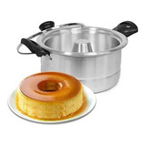 Molde Aluminio Mbr Bene Casa, Para Flan, 20cm, Con Tapa