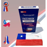 Mascarilla De Chile Desechable 20 Unidades Bandera Chilena 