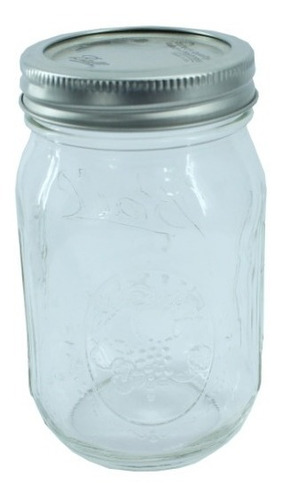 Caja De 4 Frascos Ball Mason Jar De 0.464 Lts (16 Onzas)