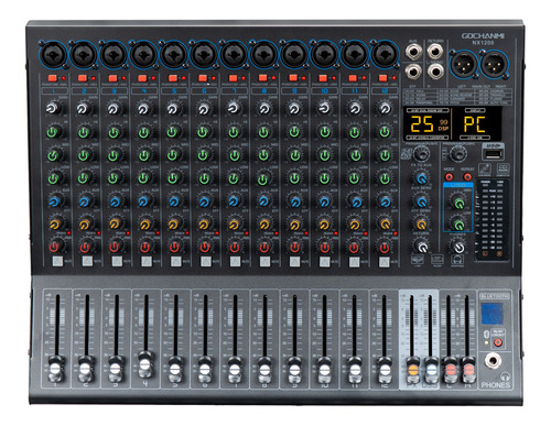 Mezcladora Audio Gc Nx1200 Audio Mixer Dj 12 Canales 99 Dsp