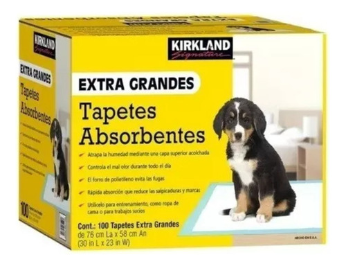 Pañal Tapetes Entrenadores Para Cachorro Kirkland 100pz Pet 