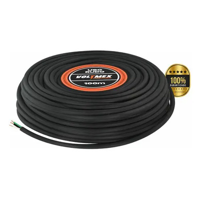 Cable uso rudo negro marca modelo 3x12 rollo de 100 metros | Meses sin interés