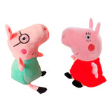 Peluche Peppa Pig Set X 2 Mama Pig Y Papa Pig Juguetes 