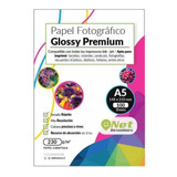 Papel Fotográfico Premium Glossy A5 230gr Pack 100 Hojas