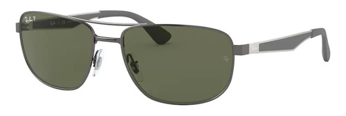 Lentes Ray-ban Rb 3528 029/9a 61 Gunmetal / Green Polarized