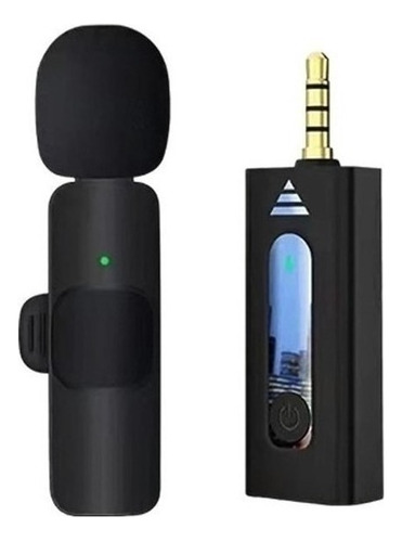 Microfono Corbatero Inalambrico Celular 3.5mm Pc Parlante Color Negro