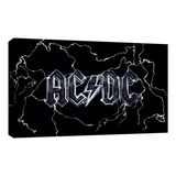 Cuadro Decorativo Canvas Moderno Acdc Fotografia Color Acdc Logo 4 Armazón Natural