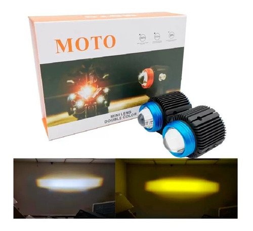 Luces Exploradoras Ambar Y Blanca Para Moto  Camioneta  Foto 3