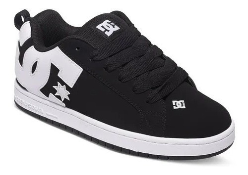 Zapatilla Dc Shoes Court Graffit Black White Hombre Original