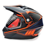 Casco Moto Avx Enduro Visera Doble Visor Fs606  Solomototeam