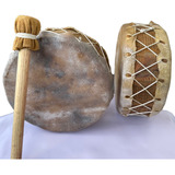 Tambor Doble Parche De 25 Cm Para Temazcal Y Cantos