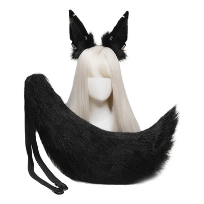 Ts Set De Aro De Pelo De Animal Con Orejas De Lobo Y Cola | Meses sin interés
