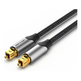 Cable Optico De Audio Premium Trenzado Aluminio 1.5m Vention