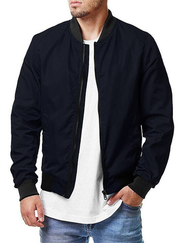 Chamarra Bomber Casual De Hombre