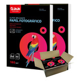 Papel Fotográfico A4 Glossy 180g 500 Folhas Prova Agua Brlho