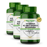 K2mk7 100 Mcg + Vit. D3 10.000ui 360 Caps Envio Hoje