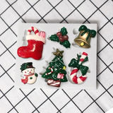 Molde Silicón Pasta/ Fondant/ Resina/ Figuras Navideñas