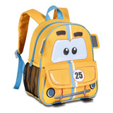 Mochila Infantil Animais Zoo Clio Pets Passeio Carro Amarelo