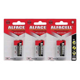Kit 3x Bateria Alfacell 9v Pilha