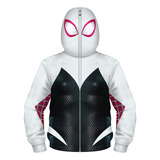 Gwen Stacy Spider-man Sudadera Con Cremallera Chamarra Niña