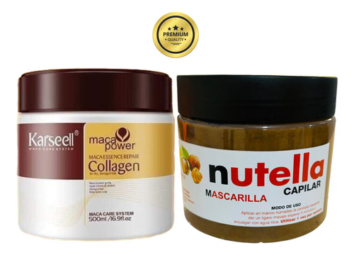 Mascarilla Karseell Colageno 500gr + Nutella Reparadora 500g