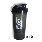 Vaso Shaker Mezclador Antigrumos  Negro X10 