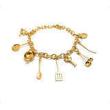 Pulsera De Chef Acero Inoxidable Dorado Cocina Cocinero 