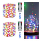 2pcs Luces De Luz Para Decoración Navideña 200 Leds Luces