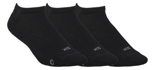 Tripack Soquetes De Algodón Negros  Sox  De01c