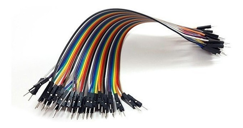 Protoboard Arduino Pack 40 Cables 22cm Macho A Macho (pt X50