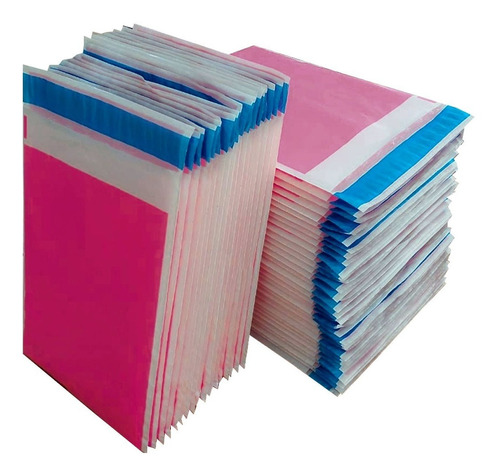 100 Saco Plástico Envelope Segurança 32x40 C Bolha Rosa Pink