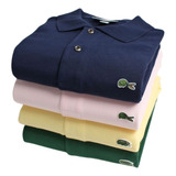 Kit 5 Camisas Polo Basicas Algodão Piquet Premium P A G1 G3