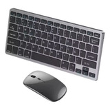 Teclado Inalámbric Bluetooth Recargable Con Mouse Kit Wb8077