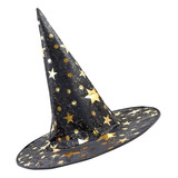 Sombrero Bruja Negro Estampado Halloween Cotillón