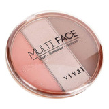 Paleta Multi-face Blush Iluminador E Contorno Vivai