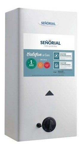 Calefon 14 Lts Señorial Con Encendido Gas Natural Color Blanco Tipo De Gas Gn