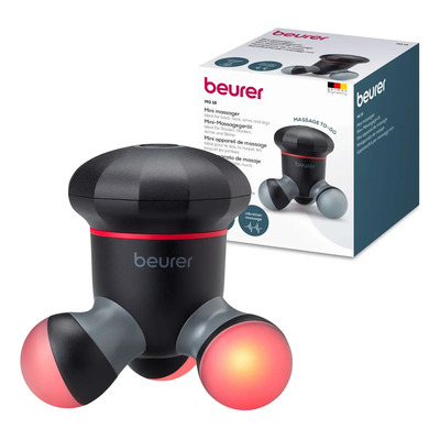 Mini-masajeador Eléctrico Portátil Con Luz Led Mg18 Beurer Color Negro